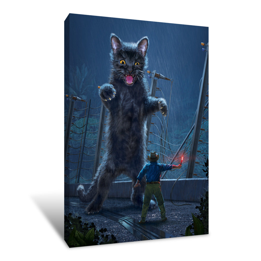 Jurassic Kitty Canvas Print
