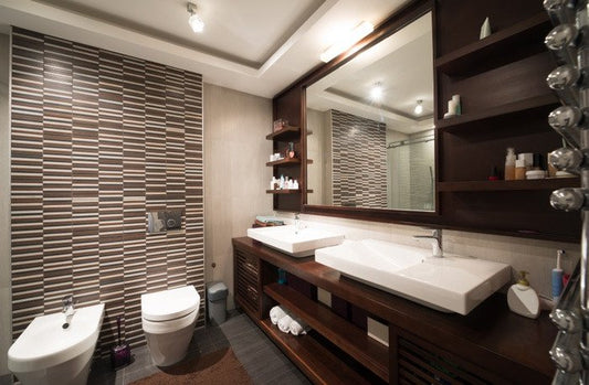 bathroom makeover wallpaper
