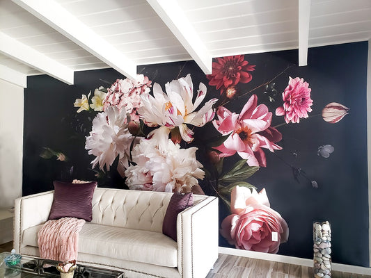 Ocean Wallpaper Mural in a dinning room.