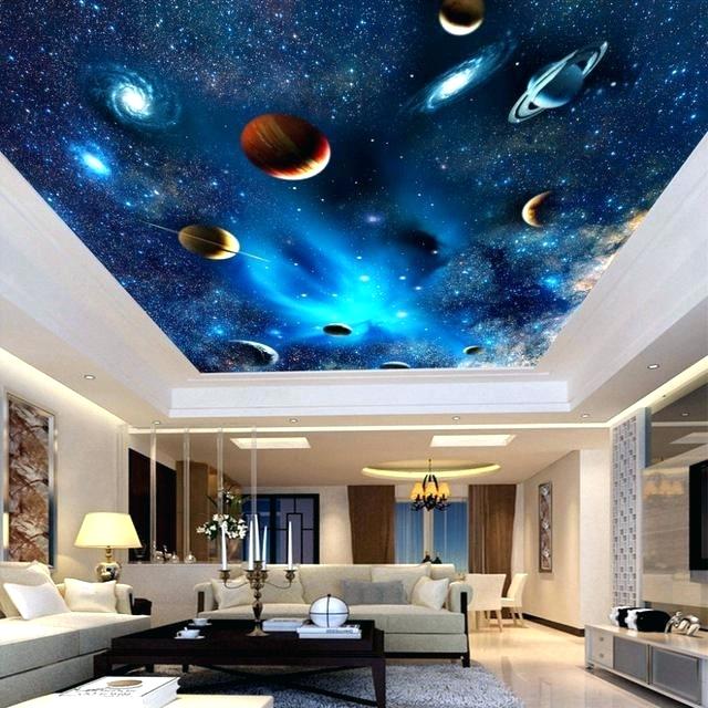 space ceiling wall mural