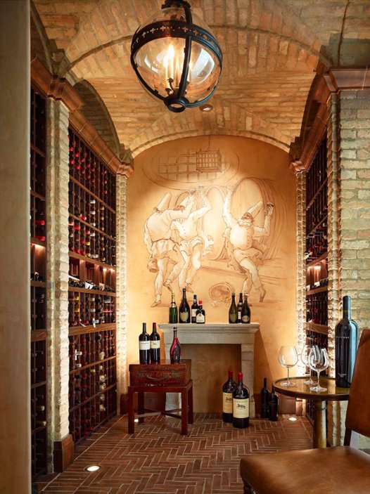 wine cellar murals