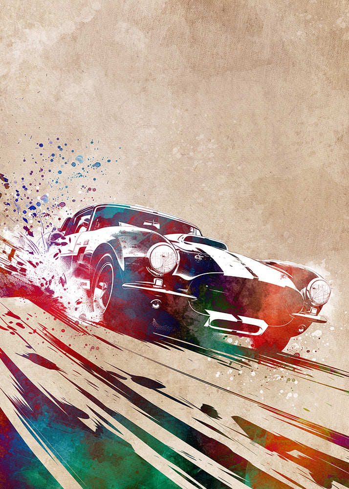 Sports Super Machines Car & High-Speed Airplane Wallpaper Mural - Kids Room Photo Poster