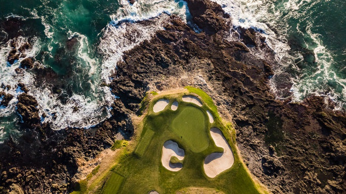 Drone View Of The Pebble Beach Golf Course California Wall Mural