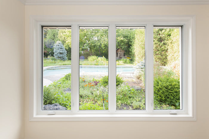 Window With View Of Summer Backyard Wall Mural