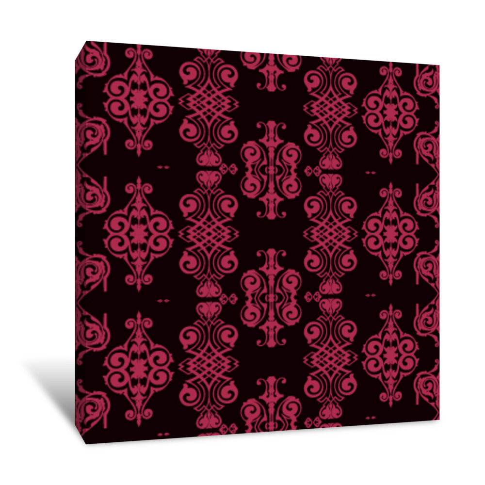 461544 Green Scroll Design Wallpaper Canvas Print