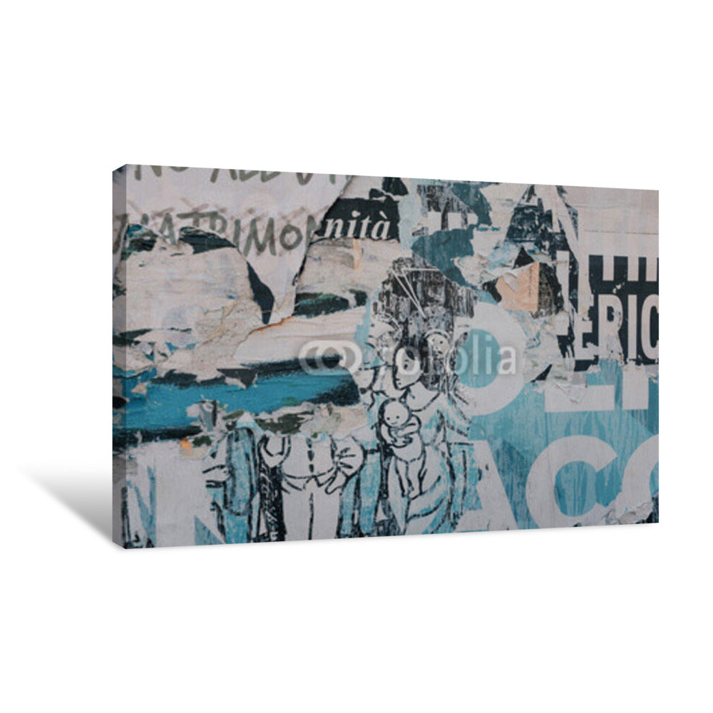 Torn Ripped Paper Poster Street Wall Surface Grunge Rough Dirty Rust B