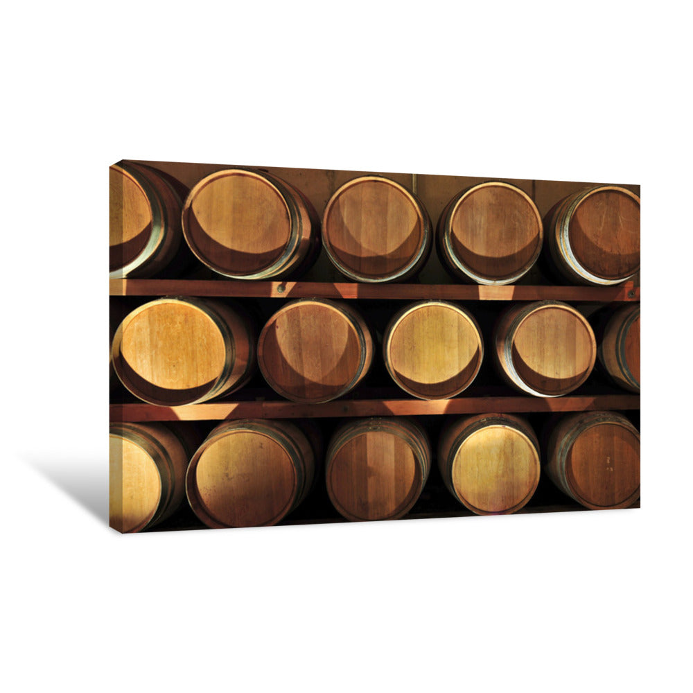 Wine Barrels Canvas Print