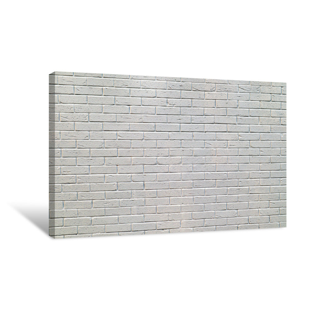 White Painted Brick Wall Canvas Print