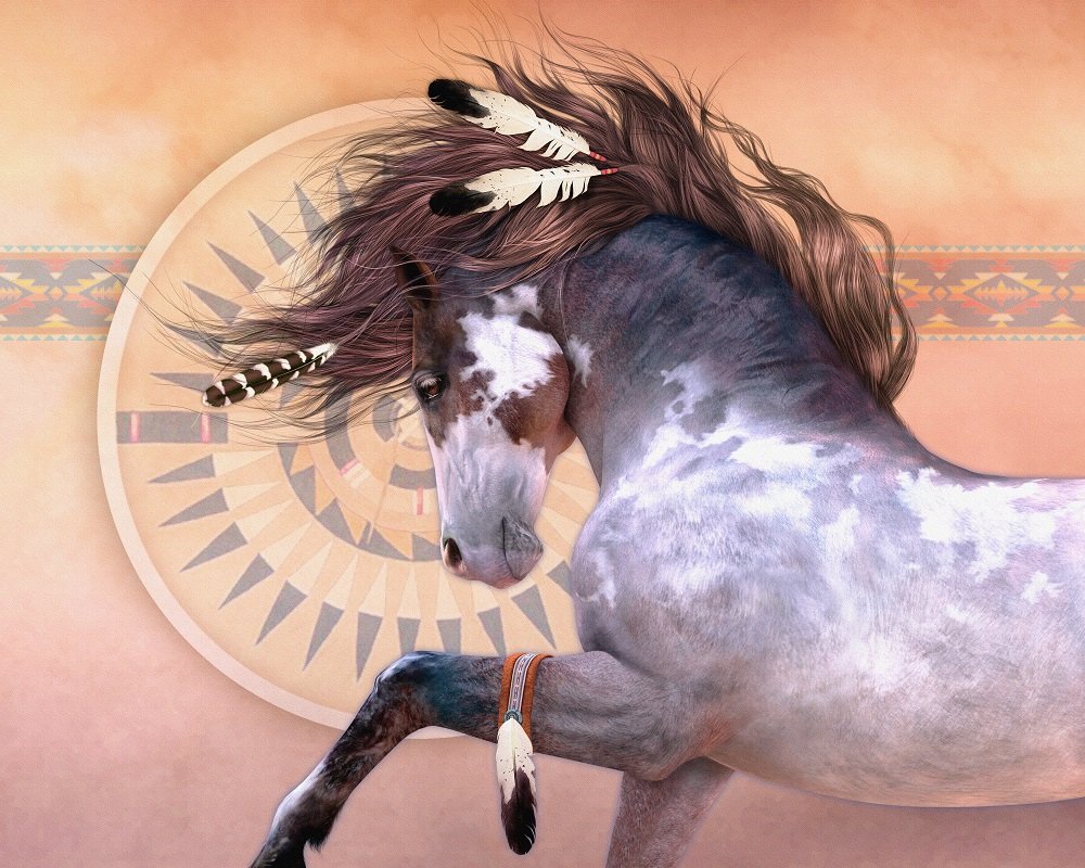 Native Spirit Wall Mural by Laurie Prindle